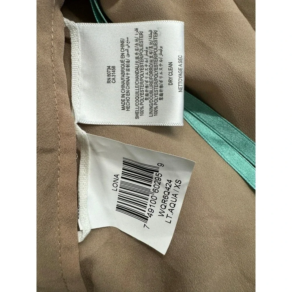 NWT!!, "LONA"Sage Green Dress, Pleated,Crinkled, Slit Sleeve, Fairy,Flowing - Picture 12 of 13